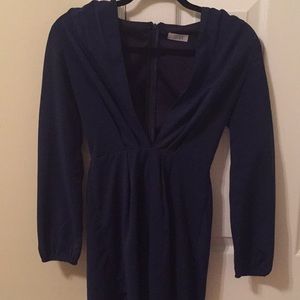 Tobi Navy Blue Long Sleeve Romper